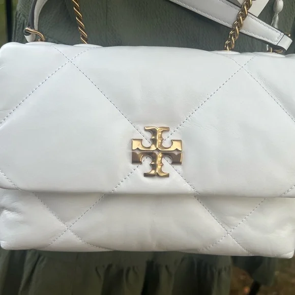 Tory Burch New Kira Diamond Quilted Convertible Shoulder Bag with Gold Accents - Picture 8 of 14